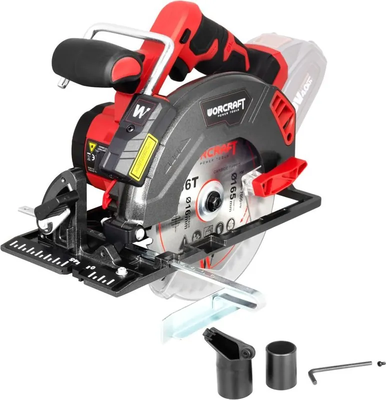 Mezi nejprodávanějšími - WORCRAFT CCS-S20LiB Aku kotoučová okružní pila 165mm 20V, laser, bezuhlíková, bez baterie