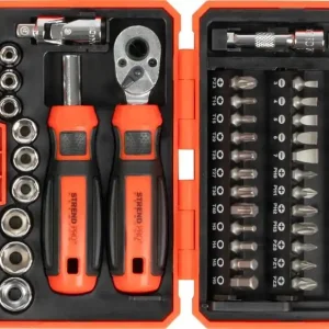 STREND PRO Gola sada 1/4" 38ks kombinovaná ráčna, hlavice, bity, šroubovák - Právě uvedeno na trh