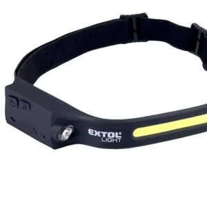 Do košíku - EXTOL LIGHT čelovka 350lm, USB nabíjení, s IR čidlem, COB, XPE LED 43186