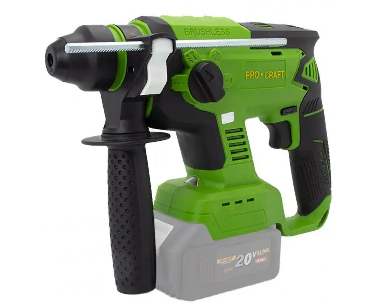Nově v e-shopu | PROCRAFT PHA20 Aku vrtací kladivo SDS plus, bezuhlíkové, 20V, bez baterie a nabíječky