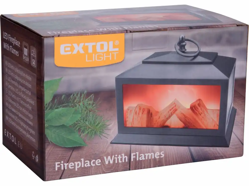 Akce končí brzy - EXTOL LIGHT LED krb s plápolajícím ohněm 43404