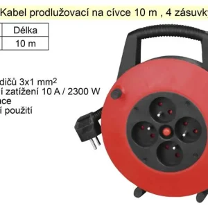Omezené množství | Prodlužovací kabel 10 m na cívce 4 zásuvky