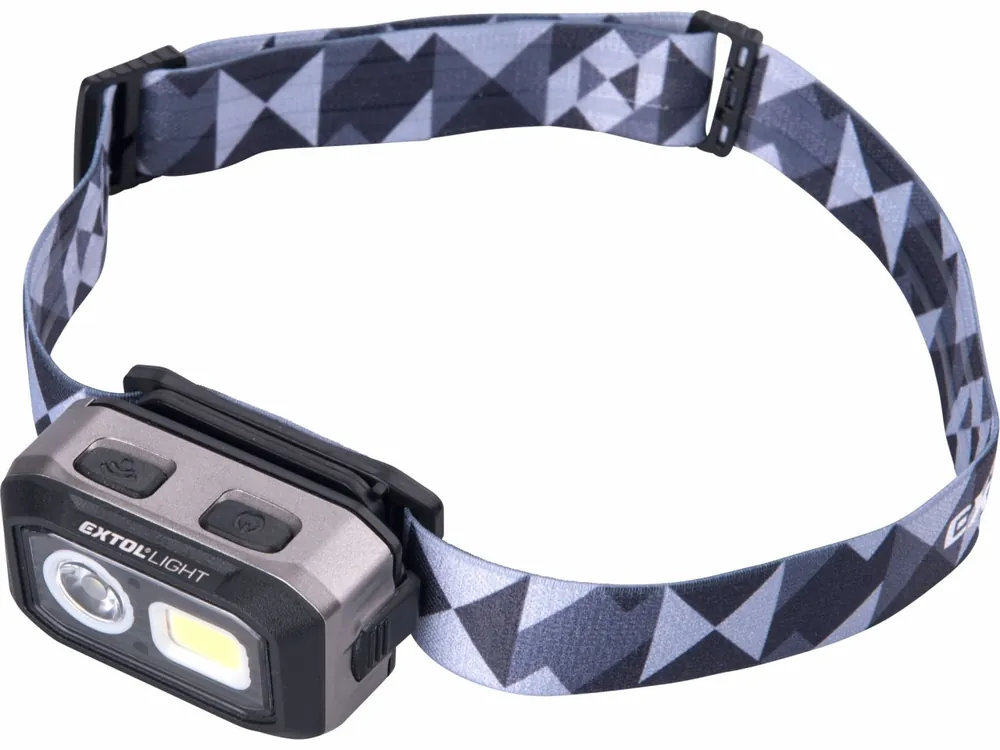 EXTOL LIGHT čelovka 500lm, Dual Power - Li-ion nebo AAA, USB nabíjení, s IR čidlem | Žádaný produkt