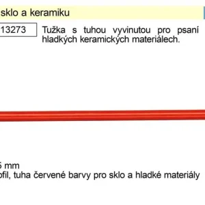 Skvělá nabídka - Tužka na sklo a keramiku s červenou tuhou