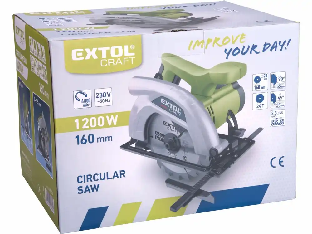 Populární - Pila kotoučová Extol Craft průměr 160 mm 1200W 405224