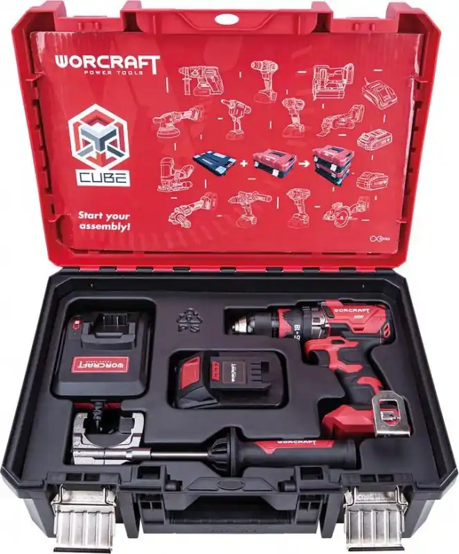 Set WORCRAFT XCUBE004 Aku vrtačka bezuhlíková 100Nm CHD-S20LiBH, 1x4.0Ah, nabíječka | Bezpečný nákup