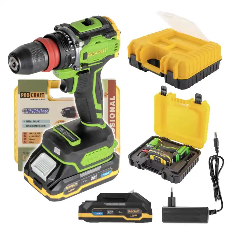 Super cena - PROCRAFT PA18Pro DFR Aku vrtačka šroubovák 30Nm 20V 1x1,5Ah s odnímatelným sklíčidlem