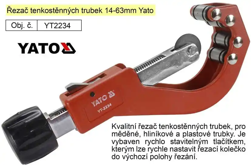 Slevy | Řezač tenkostěnných trubek 14-63mm Yato