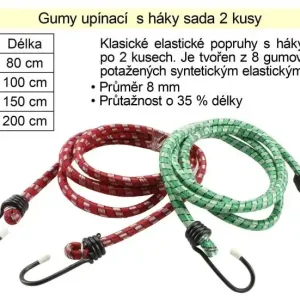 Expresní doručení | Gumy upínací 100 cm, 8 mm, sada 2 kusy