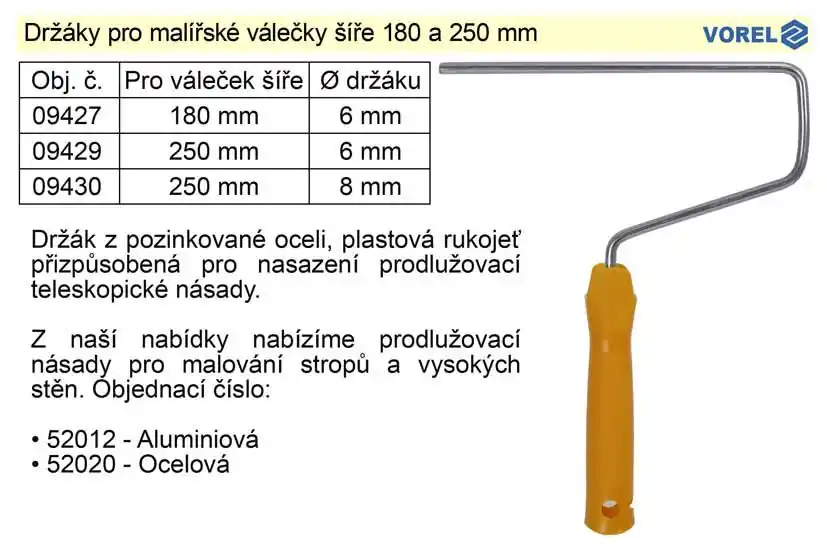 Držák pro malířský váleček 250 x 8mm | Připraveno k odeslání