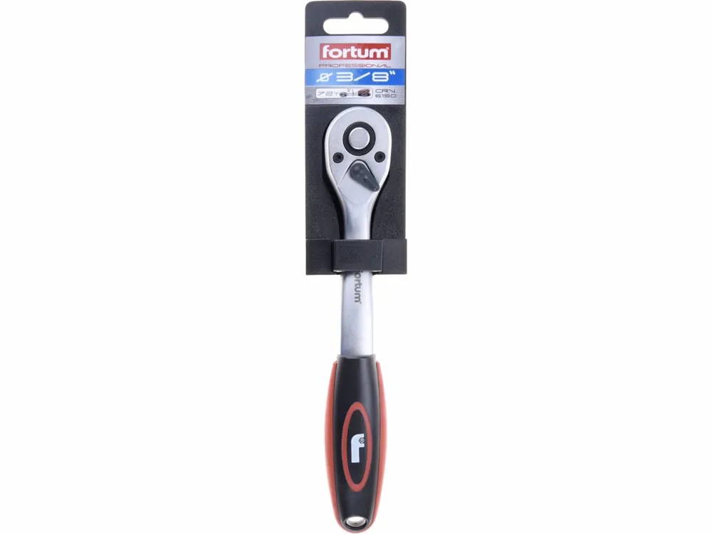 ráčna Mechanic, 3/8", L 193mm, 72 zubů, CrV/S2, FORTUM - Rychlé odeslání