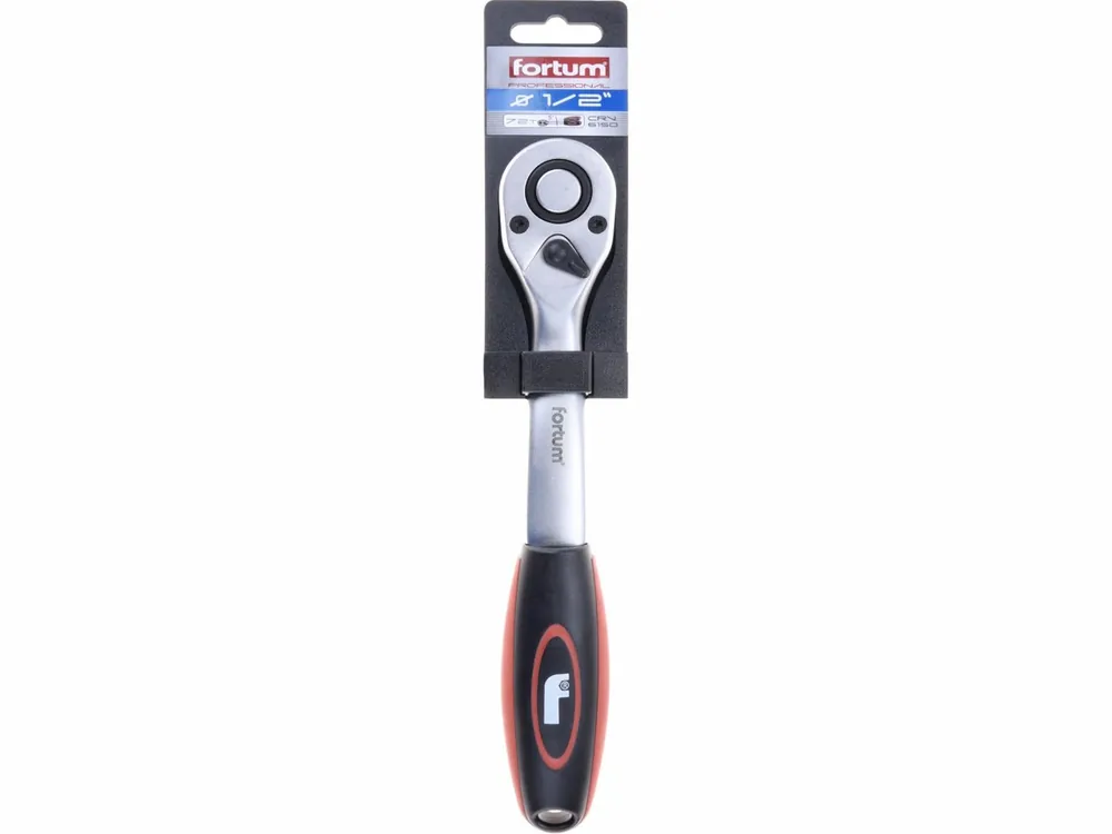 ráčna Mechanic, 1/2", L 253mm, 72 zubů, CrV/S2, FORTUM | Speciální nabídka