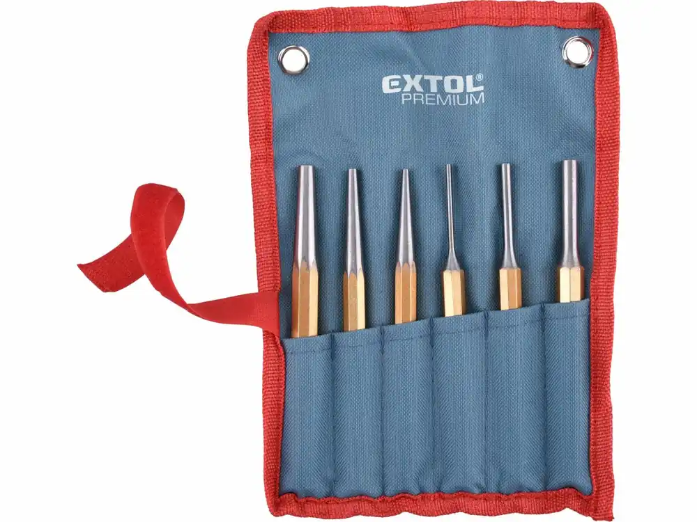Super nabídka | Vyrážeče a průbojníky sada 6 kusů 3-8mm Extol Premium