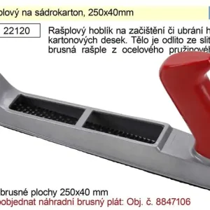 Akce | Hoblík rašplový na sádrokarton 250x40mm