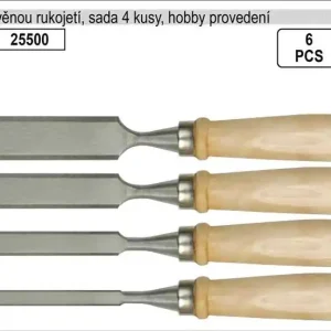 Dláta VOREL s dřevěnou rukojetí sada 4 kusy | Akční cena