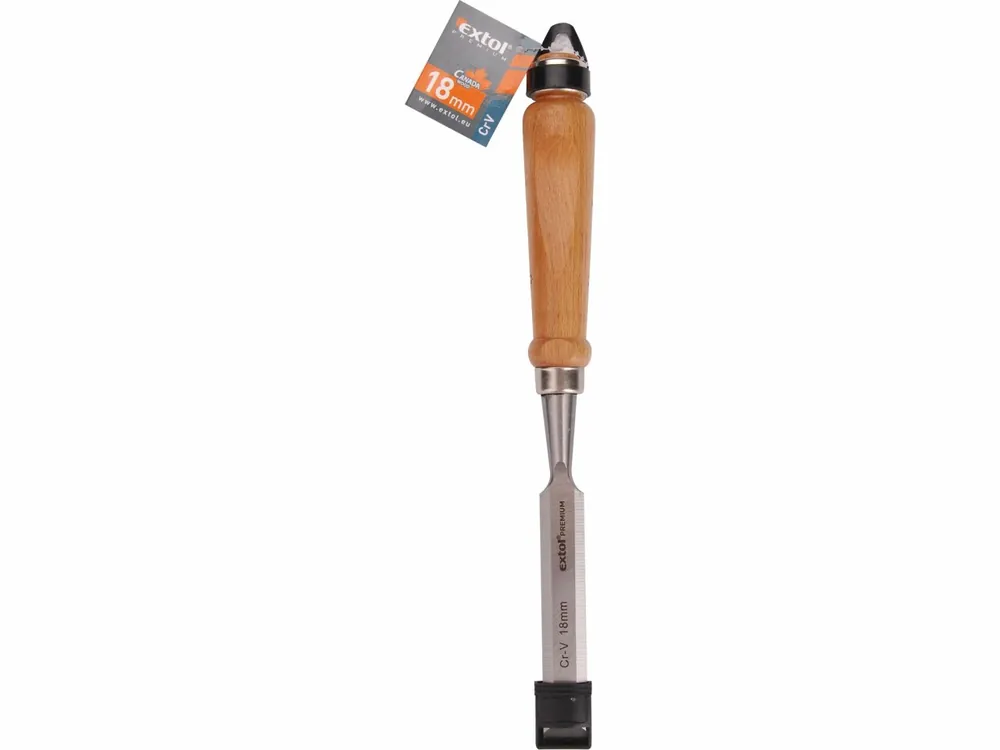 dláto s kvalitní bukovou rukojetí, 18mm, délka 280mm, CrV, EXTOL PREMIUM - Skvělá nabídka
