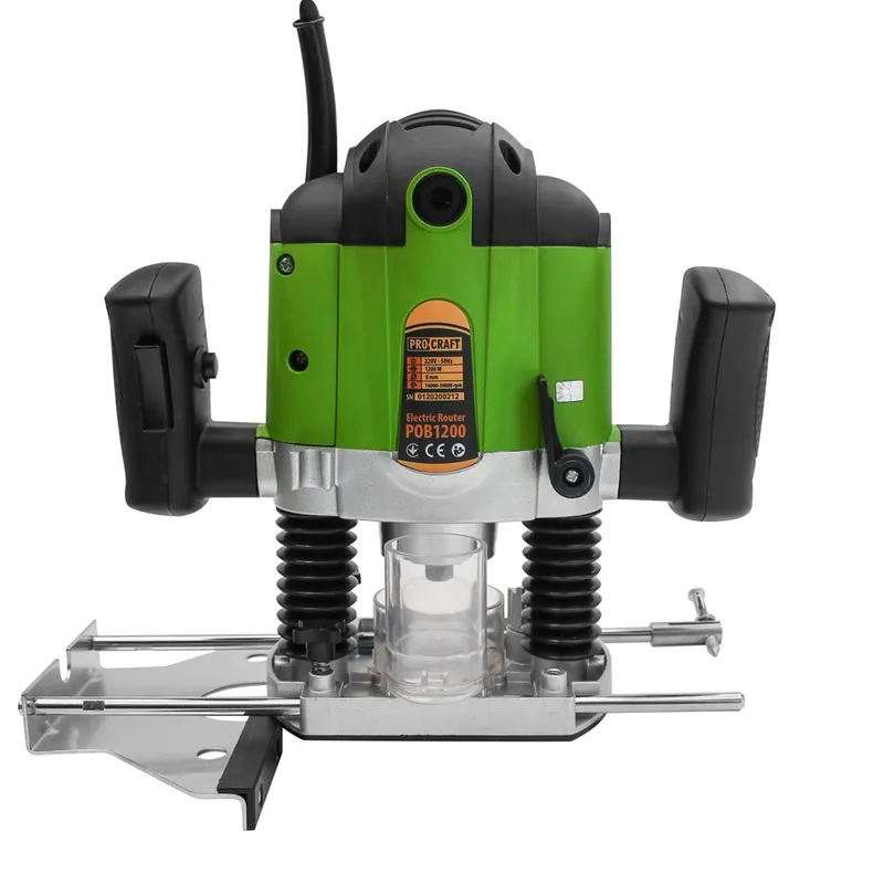 Nízká cena - PROCRAFT Frézka horní 8mm 1200W + sada fréz POB1700