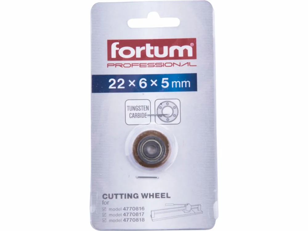 Omezené zásoby | FORTUM Profi kolečko řezací ložiskové, 22x6x5mm, SK, otvor 5mm, pro řezačky obkladů