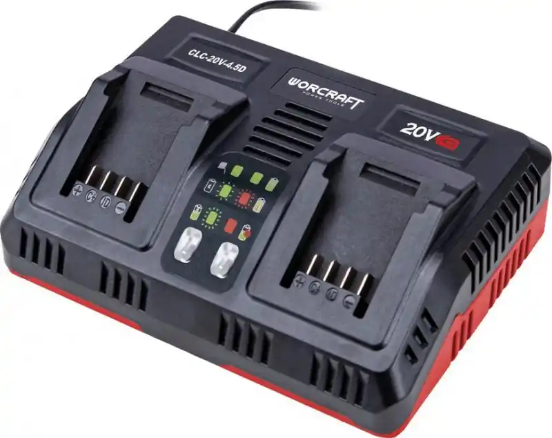 Cenová bomba | WORCRAFT Dvojitá RYCHLONABÍJEČKA Li-ion akumulátorů CLC-20V-4.4D pro set S20Li