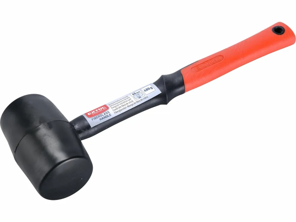 Snadné vrácení - EXTOL PREMIUM palička pryžová černá, průměr 60mm 480g