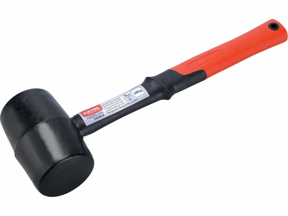 EXTOL PREMIUM palička pryžová černá, průměr 70mm 680g, 370mm - Super cena