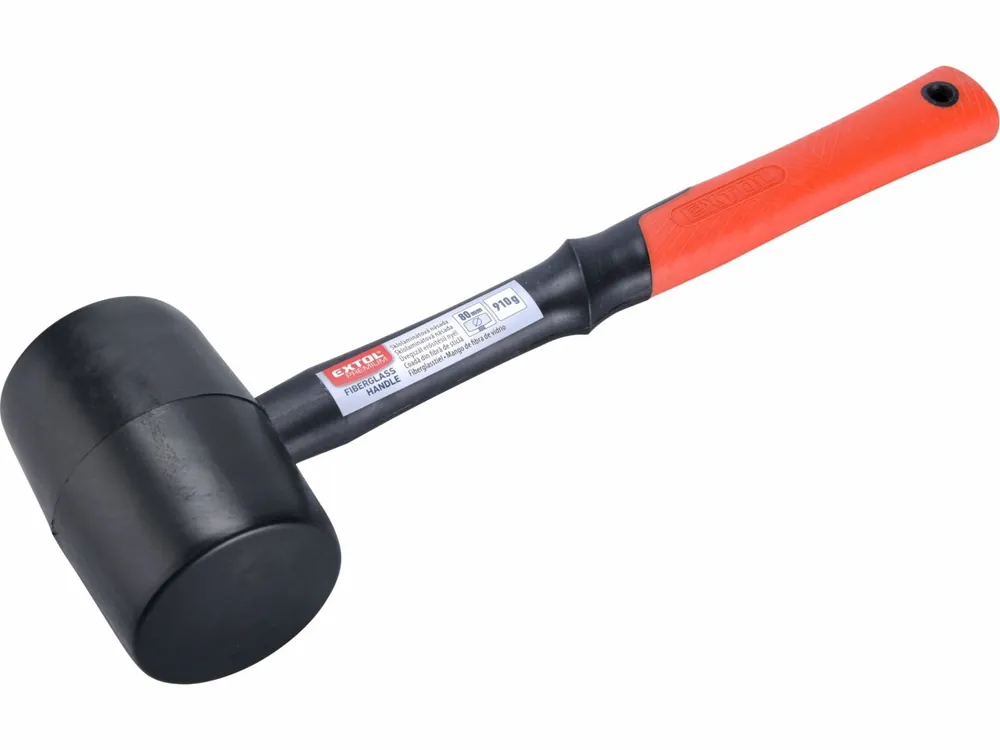 Rychle mizí - EXTOL PREMIUM palička pryžová černá, průměr 80mm 910g, 387mm