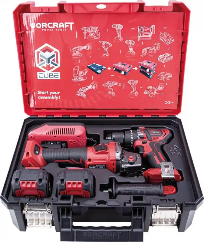 Set WORCRAFT XCUBE030 Aku rázový utahovák 260Nm CIS-S20LiB-260 Aku vrtačka 50Nm CHD-S20LiB - Přímo od výrobce