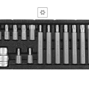 Bity Torx, vrtané, sada 15 dílů, pro ráčnu 1/2", Yato - Slevy