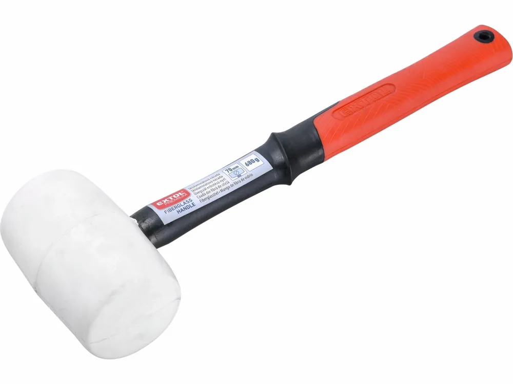 Velmi populární - EXTOL PREMIUM palička pryžová bílá, průměr 70mm 8811114