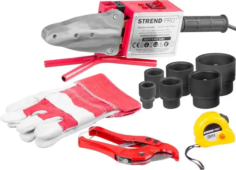 Novinka | Strend PRO PPR 63B Polyfuzní svářečka plastových trubek 1500W, 20-63 mm, 14 dílů
