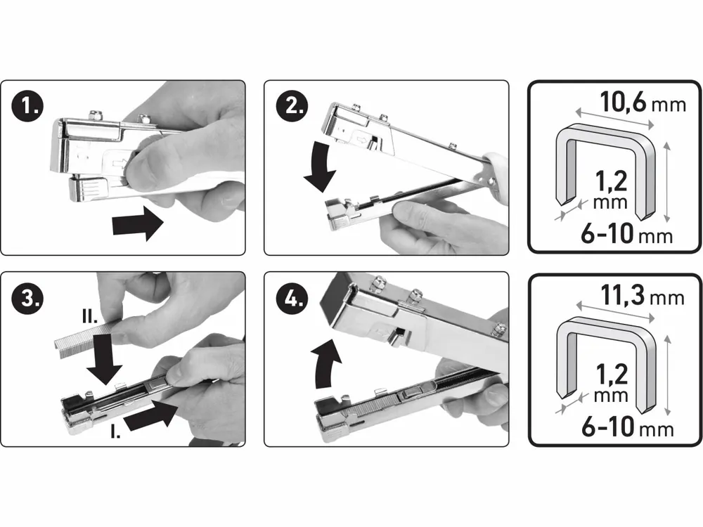 Zbývá pár kusů | EXTOL CRAFT kladivo sponkovací, 6-10mm/ tl.1,2mm 9181