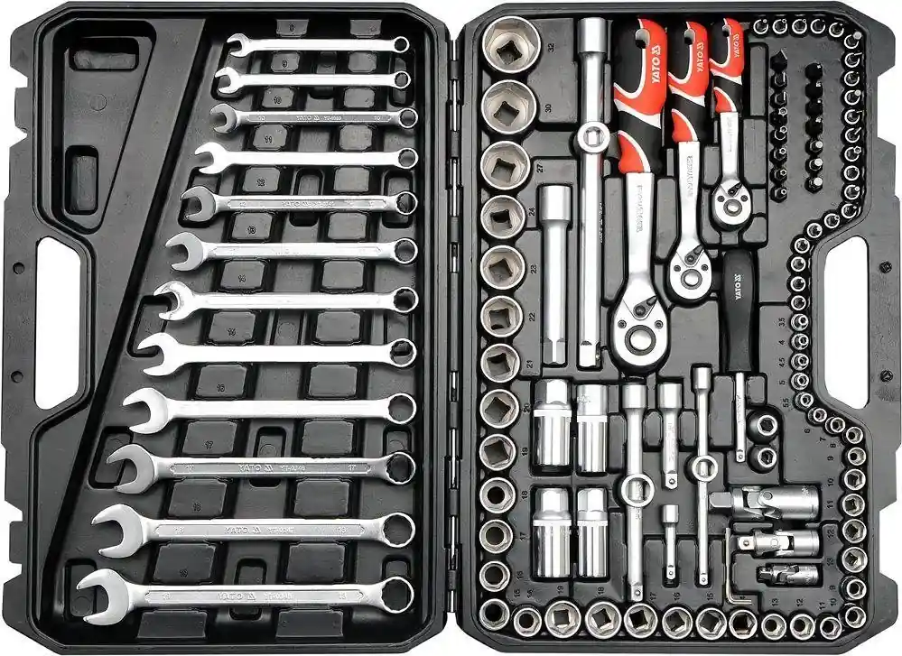 Super nabídka - YATO Gola sada 1/2", 3/8", 1/4" + příslušenství 111 ks YT-38831