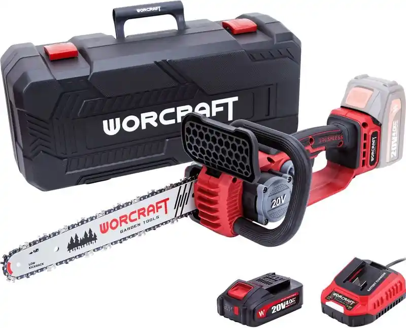 WORCRAFT Kompaktní aku řetězová pila 30cm 20V CGC-S20LiBDM, SET 1x4.0Ah - Velmi žádaný produkt