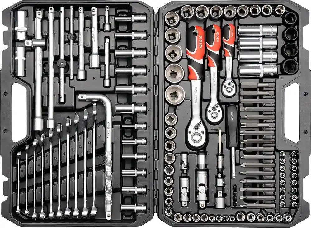 YATO Gola sada 1/2", 3/8", 1/4" + příslušenství 128 ks YT-38872 | Nově v e-shopu