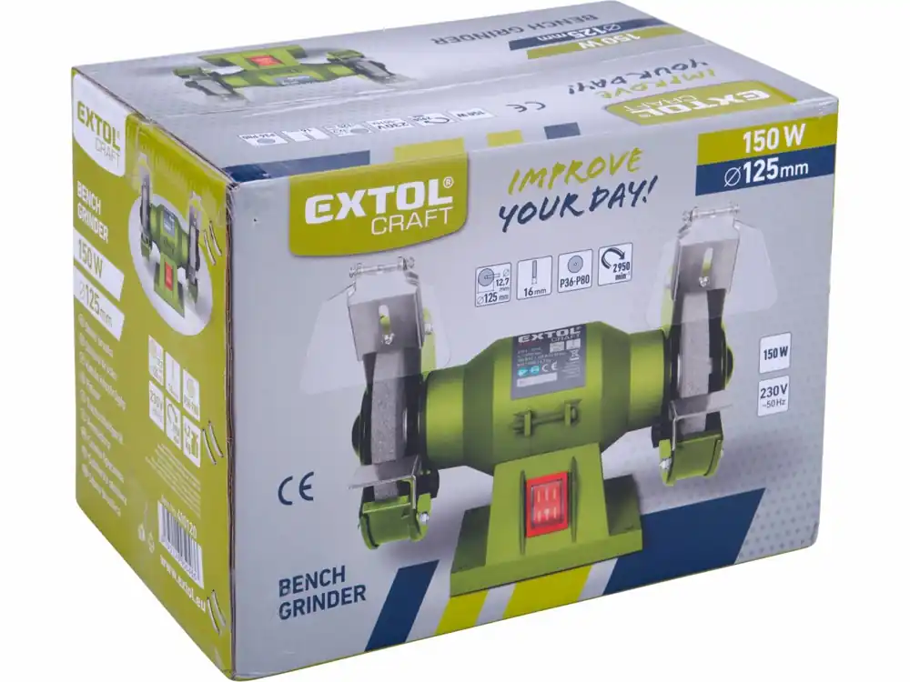 Nízká cena | Bruska dvoukotoučová 150 W Extol 410120