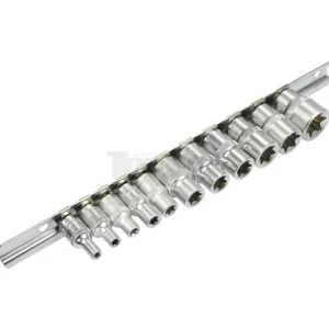 Akční sleva - CONDOR 1006 hlavice nástrčné 1/4" - 3/8", E-profil E4 - E20, sada 12 dílů, TORX-E