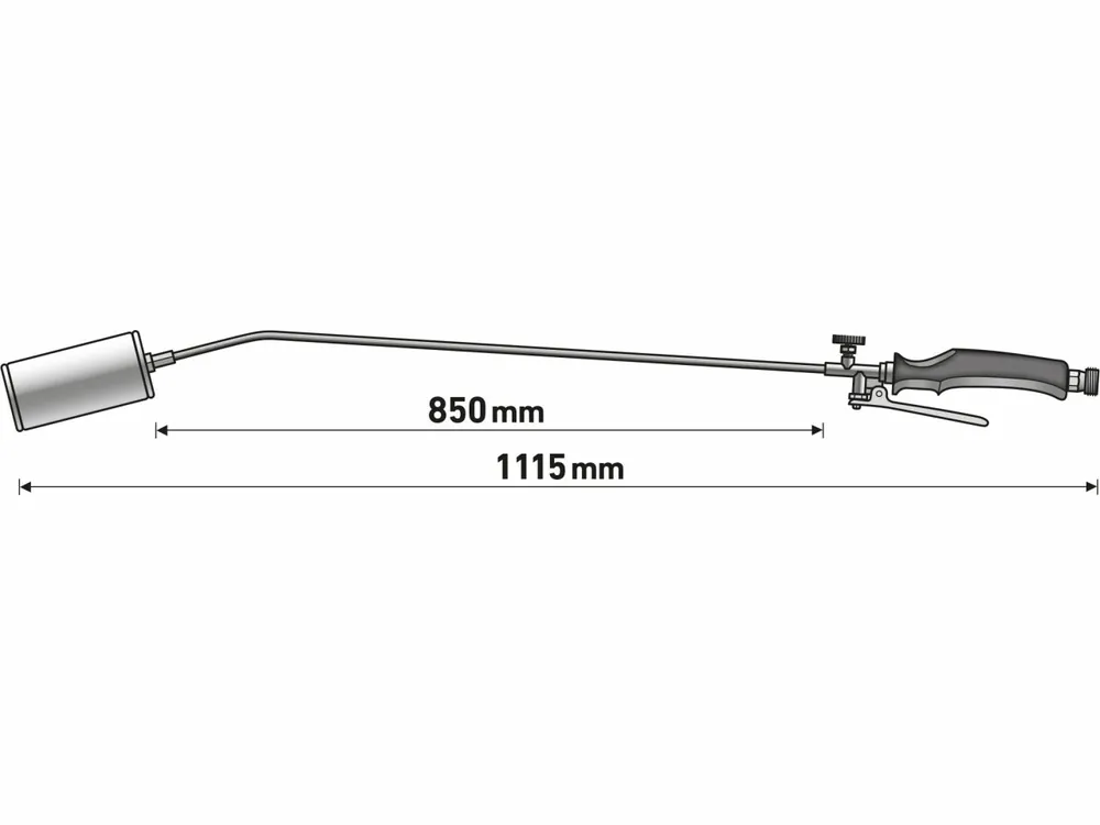 Hořák Propan Butan 52kW délka 1115mm bez hadice Extol - Bezpečný nákup