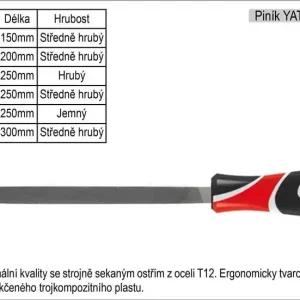 Právě dorazilo | Pilník YATO trojhranný délka 250mm jemný