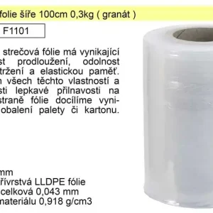 Strečová folie šíře 10cm 0,3kg ( granát ) | Ihned k dispozici