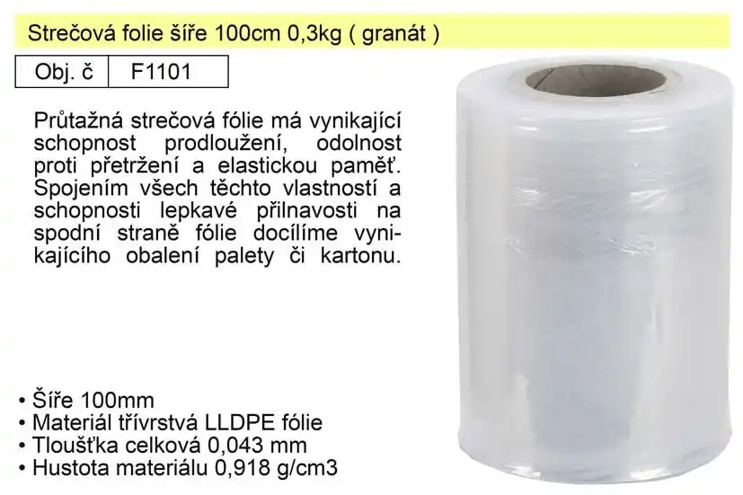 Strečová folie šíře 10cm 0,3kg ( granát ) | Ihned k dispozici