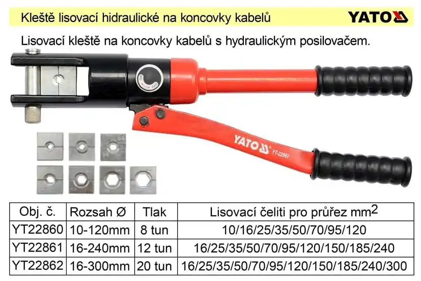 Kleště lisovací na koncovky kabelů 16-240mm2 | Právě uvedeno na trh