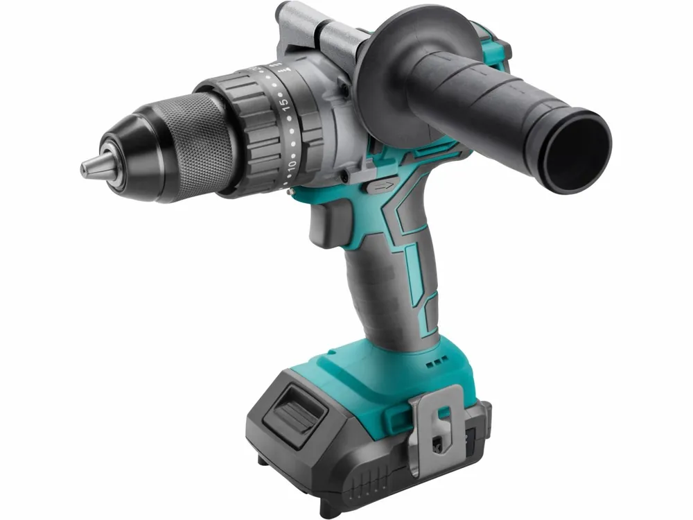 EXTOL INDUSTRIAL vrtací šroubovák aku s příklepem SHARE20V, BRUSHLESS, 20V Li-ion, 2 Ah - Jen pár kusů