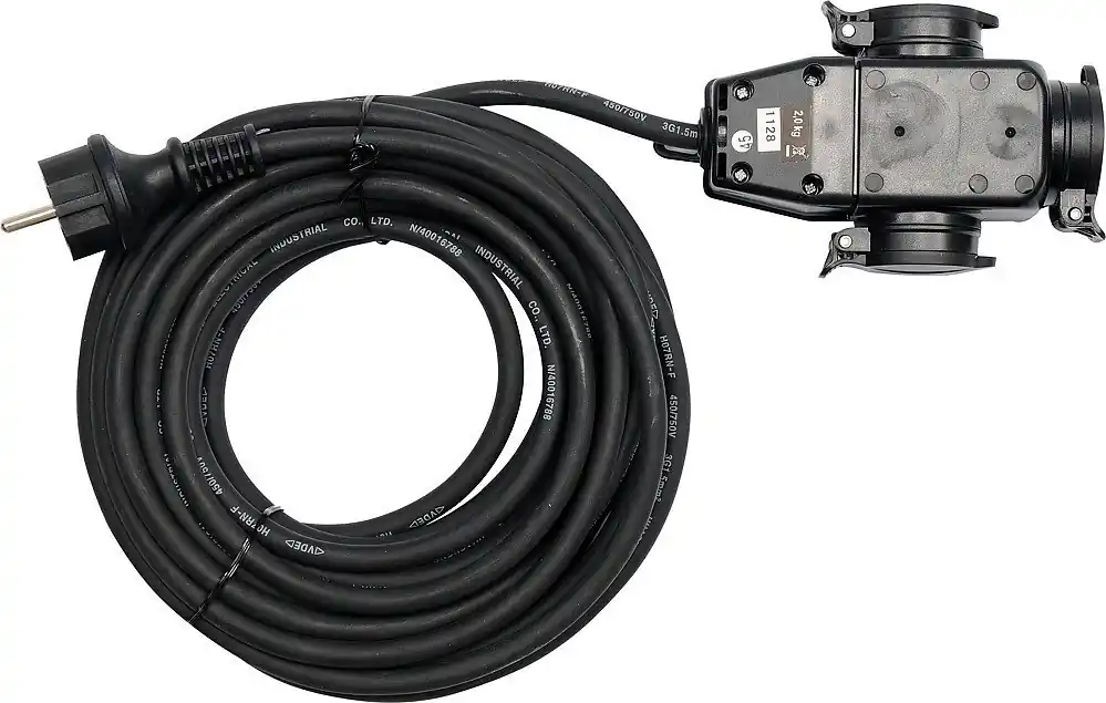 Objednejte dnes - YATO Prodlužovací kabel 20m, 230V 3x1,5mm, gumová izolace, 3 zásuvky YT-81162
