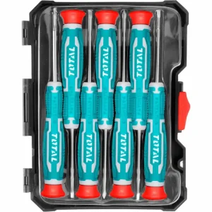 Premium - TOTAL Industrial šroubováky, sada 7ks precision, CrV THT250726