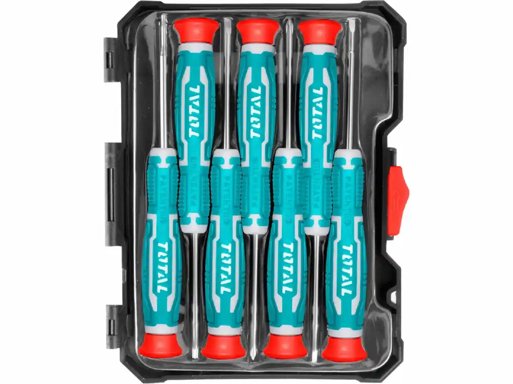 Premium - TOTAL Industrial šroubováky, sada 7ks precision, CrV THT250726
