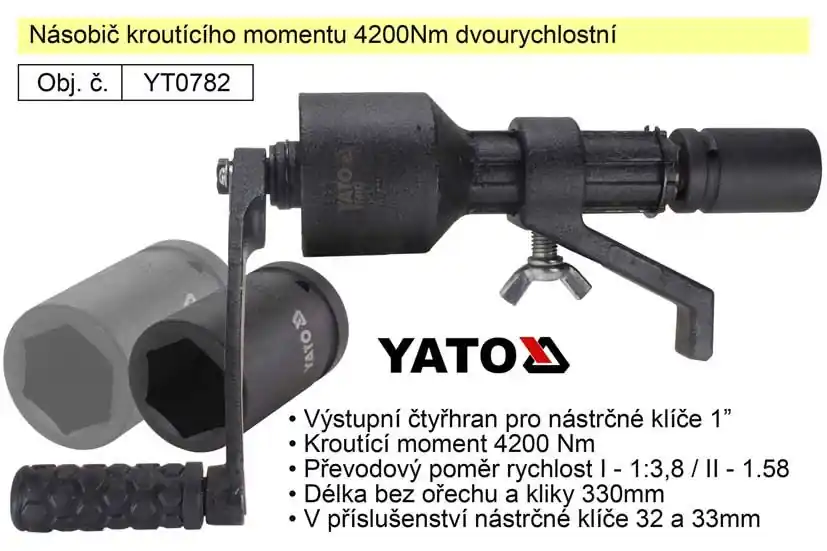 Rychlá doprava - YATO Násobič kroutícího momentu 4200Nm dvourychlostní YT-0782