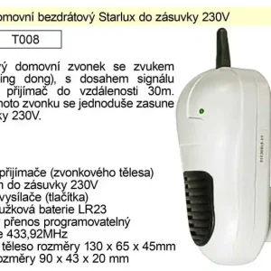 Právě v prodeji | Zvonek domovní bezdrátový Starlux do zásuvky 230V