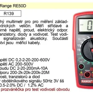 Multimetr Range RE50D | Outlet