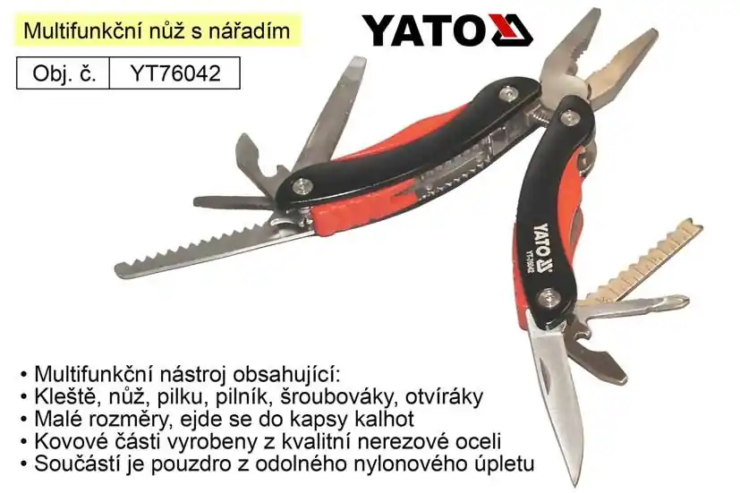 Výborné hodnocení | Multifunkční nůž s nářadím Yato