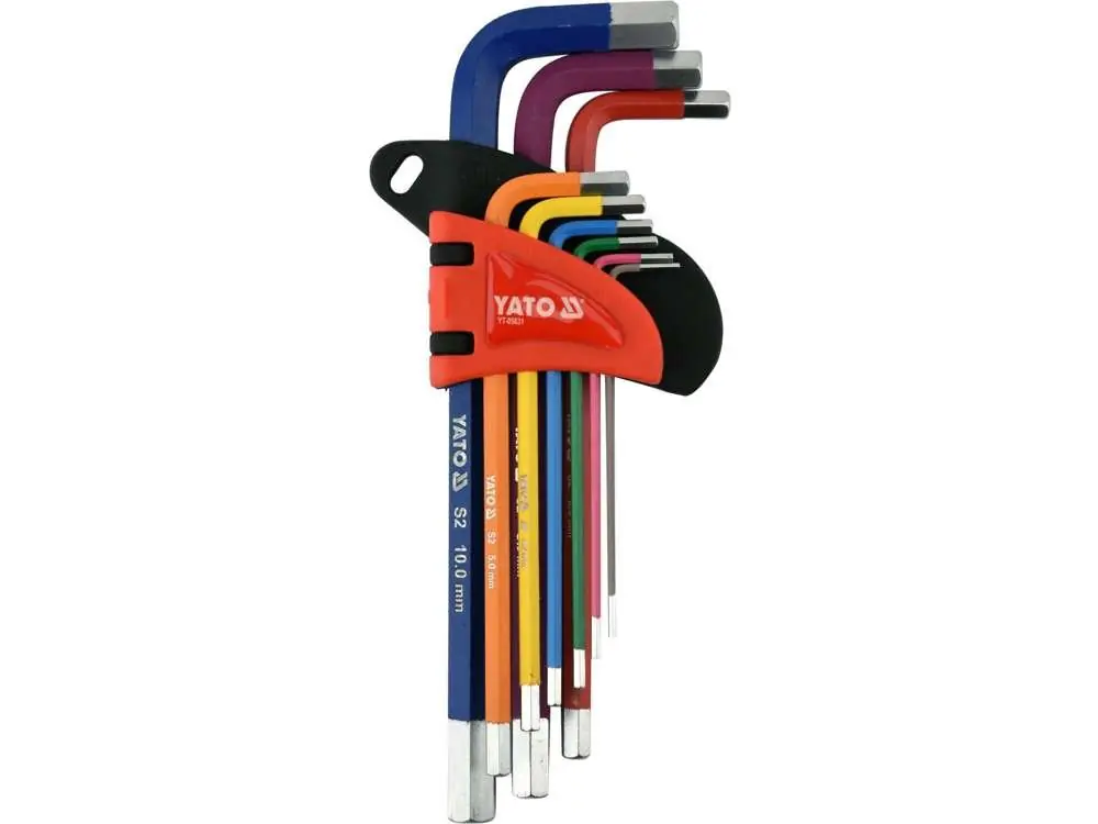 Právě přidáno | YATO Klíče imbus zahnuté barevné 1,5 - 10 mm YT-05631